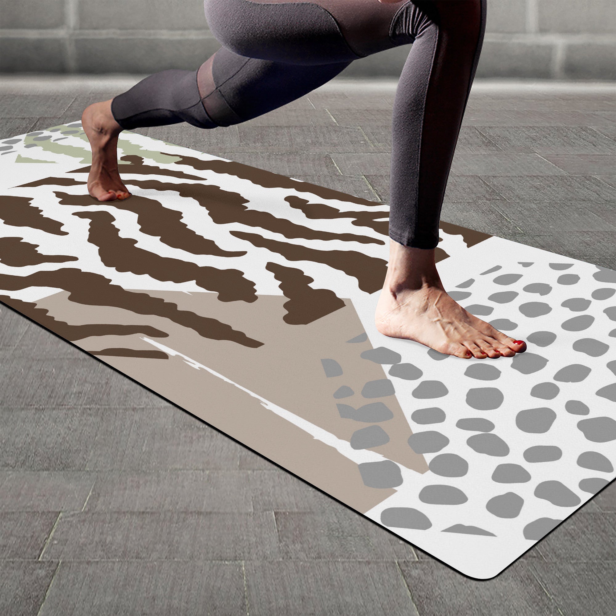 Uniquely You Yoga Mat / Brown Geometric Fitness Mat